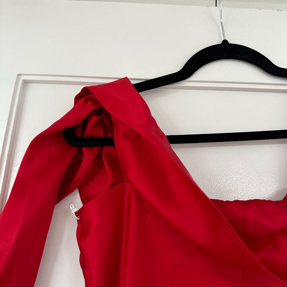 Reformation Red Off-Shoulder Mini Dress - Picture 9 of 9